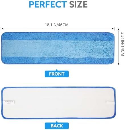 6-Pack 18 Inch Microfiber Mop Pads Refills Compatible - Image 2