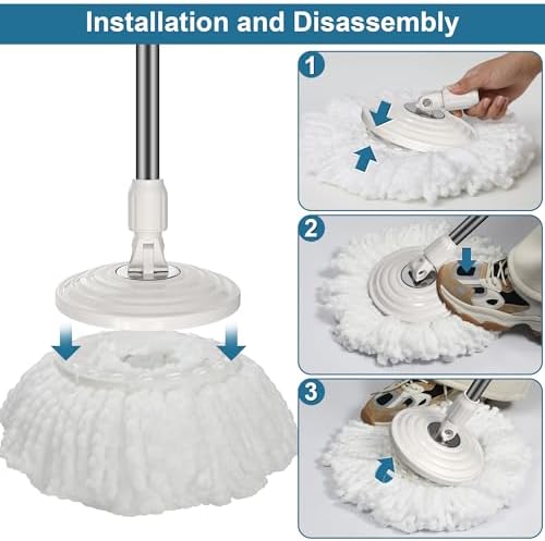 3 Pack Microfiber Mop Head Refills - Image 3