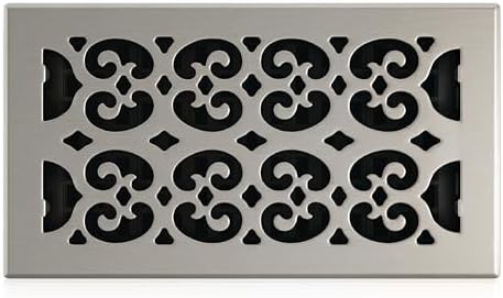 Decor Grates SPH612-NKL Floor Register, Nickel Finish by DecorGrates