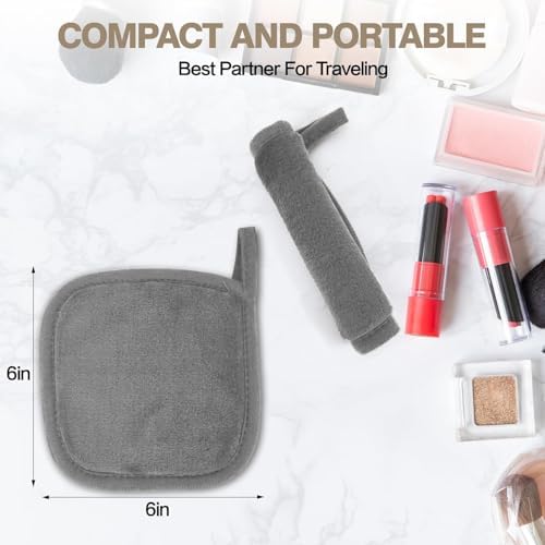 Puomue Makeup Remover Cloth 12 Pack, Super Soft and Reusable Microfiber Makeup - Image 2