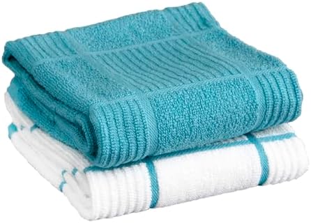 T-fal Solid & Checked Parquet Kitchen Towels: Highly Absorbent, Super Soft Long by T-falbrand