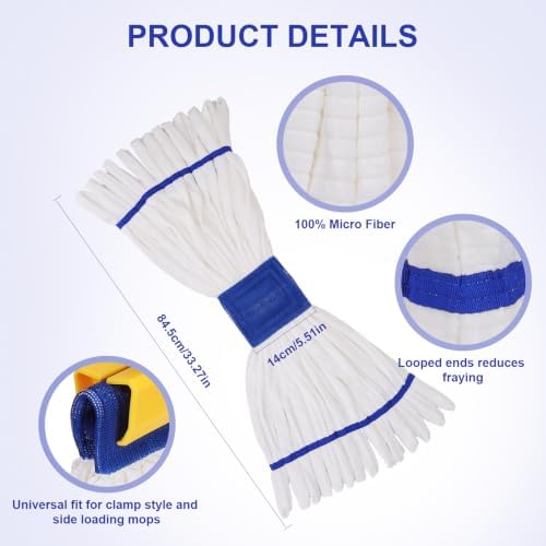Heavy Duty Commercial Mop Head Replacement Microfiber Tube Mop Heads - Image 4