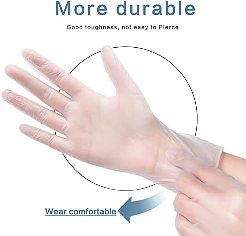 PEIPU Vinyl Disposable Gloves, Powder Free, Cleaning Service Gloves, Latex Free - Image 2