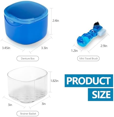 Denture Cleaning Case Dental Retainer Container Soaking Cup - Image 2