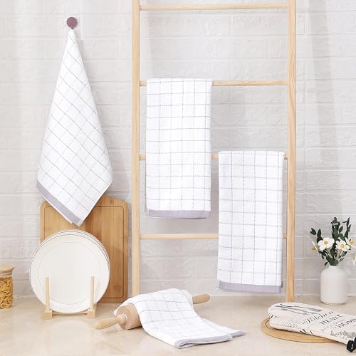 Homaxy 100% Cotton Terry Kitchen Towels, 12 Pack - Image 6
