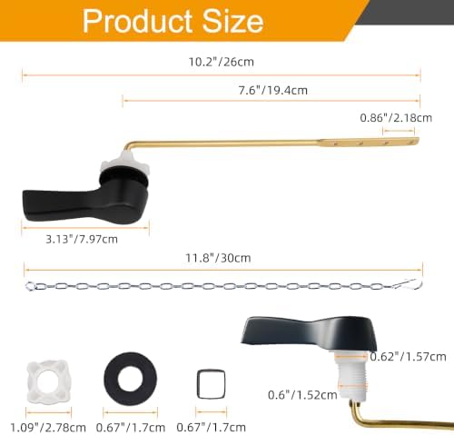 Hibbent Universal Metal Front Mount Toilet Handle Replacement Kit - Image 4