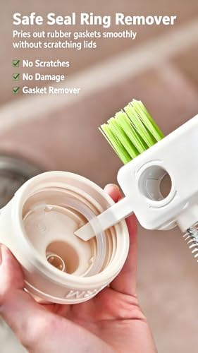 4‑in‑1 Cup Lid Cleaning Brush, Gap & Seal Ring Scrubber. - Image 5