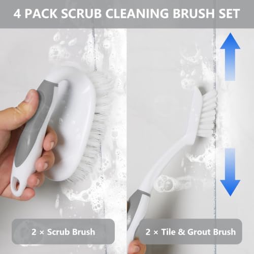 Scrub Brush Set, 4 Pack Deep Cleaning Brush Kit - Image 2