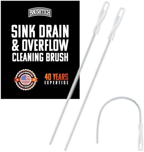 BRUSHTECH Sink Drain & Overflow Cleaning Brush by Brushtech