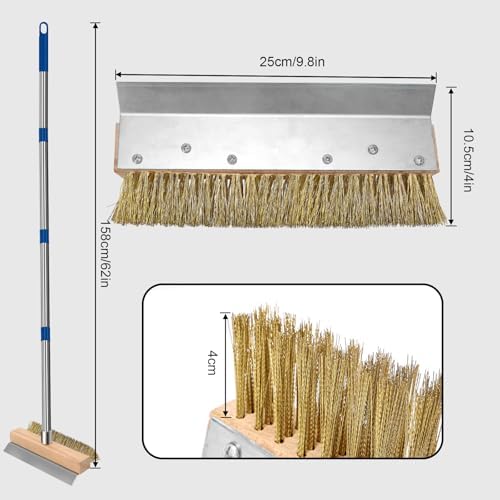 Pizza Oven Brush with 60.2in Handle and Scraper - Image 5