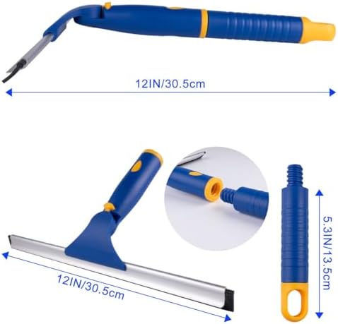 Swivel Shower Squeegee for Glass Doors, All-Purpose Anti-Slip Window Squeegee - Image 2