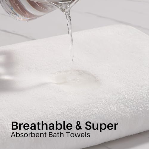 JOYMOOP Microfiber Bath Towels 4 Packs Extra Large 30" x 60" - Image 5