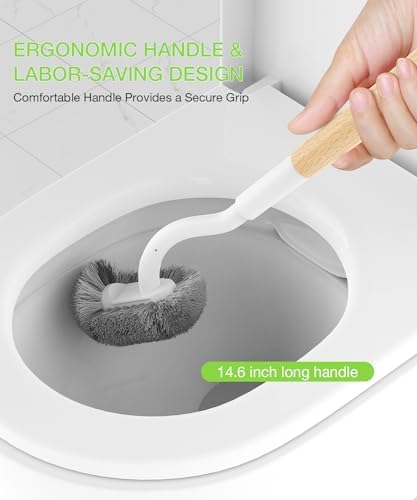 OSCIOSS Bamboo Toilet Brush Set, 2 Pack - Image 5