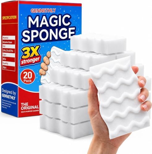 3X Density Magic Sponge Eraser, 20 Pack Cleaning Sponge by Unknown