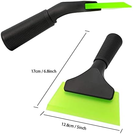 FOSHIO Small Squeegee with 5 Inch Green Rubber Blade Mini Wiper Window Tinting - Image 4