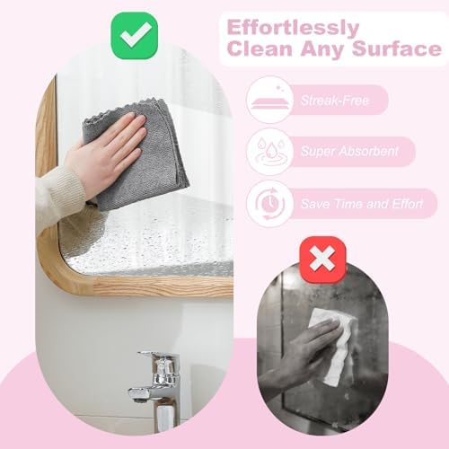 Jessy Home 2 Roll Reusable Paper Towels, 100 Sheets Tear Away Microfiber - Image 5