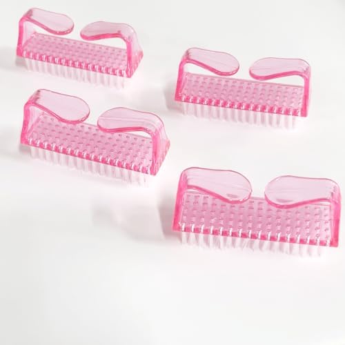 SQULIGT 4Pcs Nail Brushes for Cleaning Fingernails, Handle Grip Nail Scrubber by SQULIGT