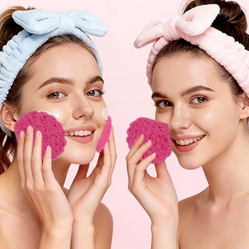 50-Count Compressed Facial Cleaning Sponges, Natural Cellulose Shell Shape Spa - Image 6