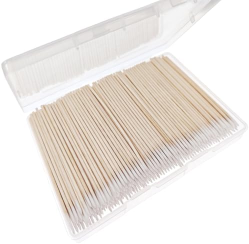 RIKWOG 400pcs Pointed Cotton Swabs, 4 inch Precision Microblading Cotton Swab by RIKWOG