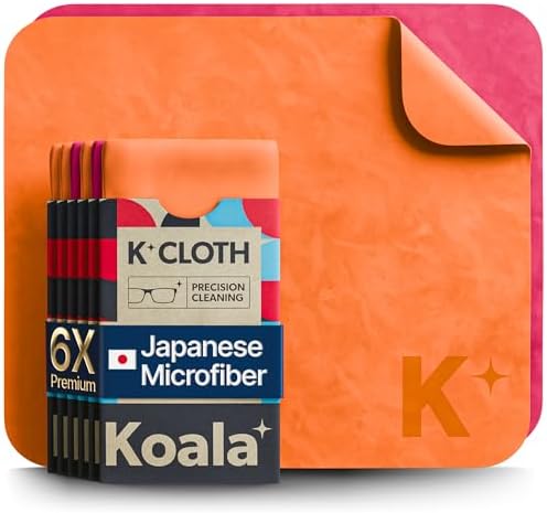 Koala Lens Cleaning Cloth | Japanese Microfiber | Pink & Orange by KoalaLifestyle