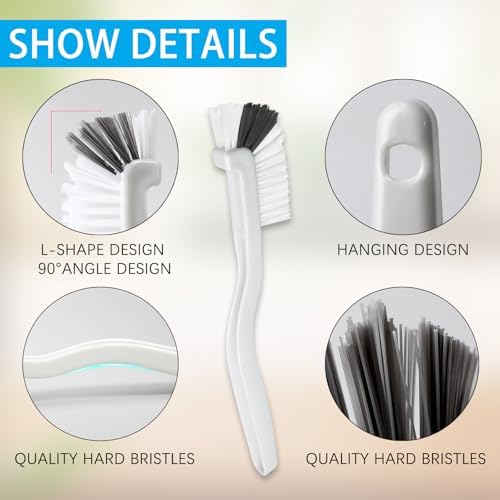 GTOTd Kitchen Right Angle Scrub Grout Small Cleaning Brush（2 Pack） - Image 3