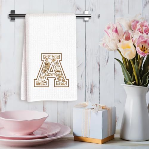 Chinoiserie Initial Kitchen Towels, Personalized Kitchen Towels, Personalized - Image 3
