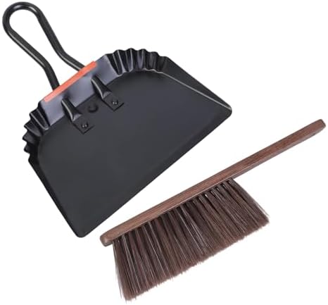 Metal Large Heavy Duty Dustpan and Broom Brush Set Handheld Tool Kits - Image 5