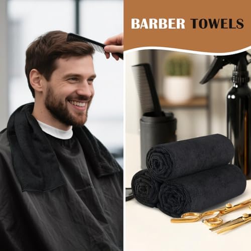 Orighty Salon Towels Bulk, 120 Pack Black Microfiber Hair Towel, 16 x 29 in - Image 5