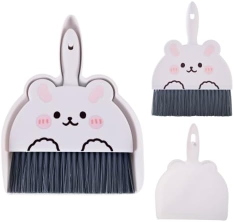 1 Set Small Broom Brush & Dustpan Set Table Cleaning Tools Rabbit - Image 6