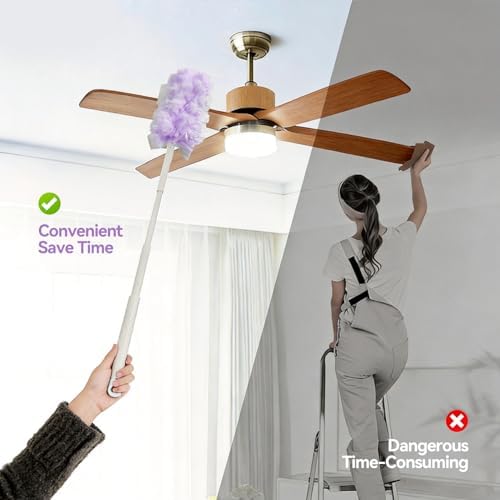 Long Handle Duster, 3 ft Extendable Pole, 30 Disposable Refills - Image 3