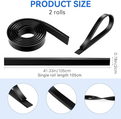 2 Roll Rubber Squeegee Replacement Blades, 41 Inch Squeegee Blade Silicone - Image 2