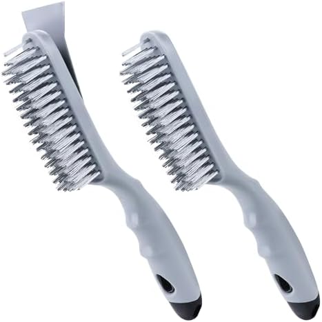 2-Piece Wire Brushes for Cleaning, Paint and Rust Removal by andounier