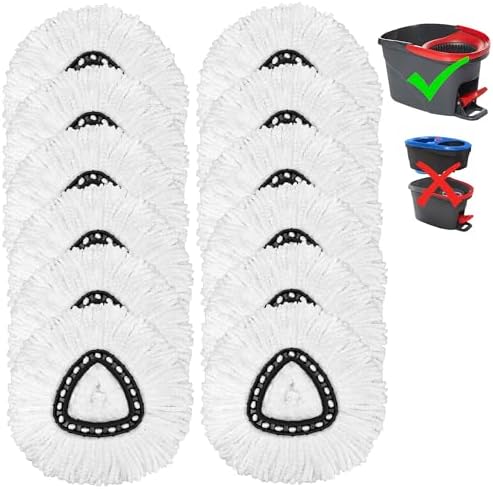 TidyMonster 12 Pack Mop Heads Replacements by TidyMonster