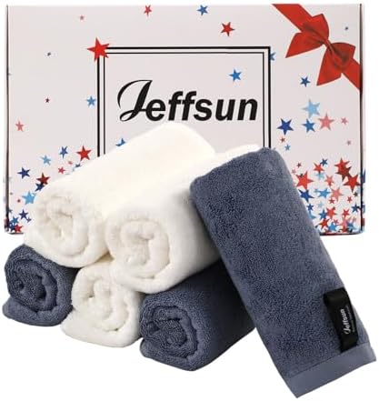 Wash Cloths 6 Ct, Face Towel for Sensitive Skin by Jeffsun