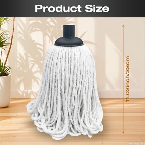 Cotton String Screw on Mop Replacement Head Compatible - Image 2