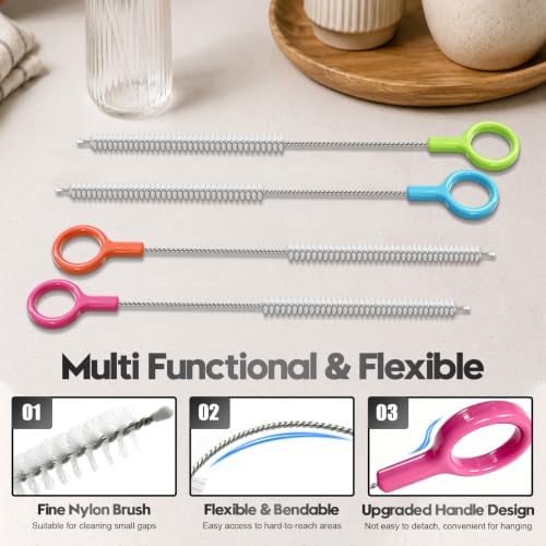 AONEZ 8 Pcs Straw Cleaner Brush Set - Image 3