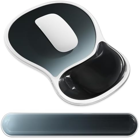 AKIT Ergonomic Gel Mouse Pad & Keyboard Wrist Rest Set by AKITHomeGarden