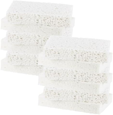 M METERXITY 12-Pack Kitchen Sponges, Condense Eco Cellulose Non-Scratch Scrub by MMETERXITY