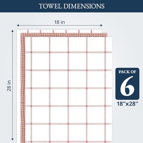 LANE LINEN Kitchen Dish Towels 100% Cotton Soft & Absorbent 6 Pack - Image 3