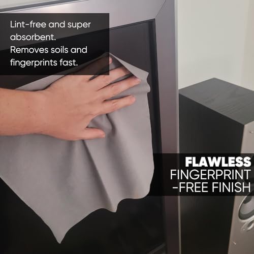 Premium Screen Cleaning Cloth by Microfiber Wholesale | Gray | 10”x10” | 10pk | - Image 3