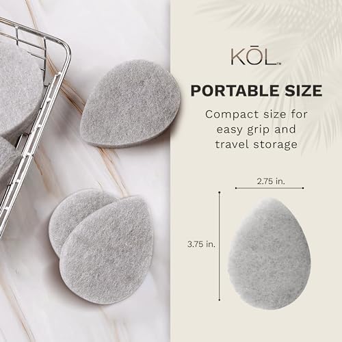 KOL Face Scrubber, Charcoal Infused Exfoliating Facial Cleansing Pads, - Image 5