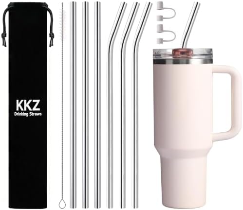 6Pcs Reusable Straws 12in Stainless Steel Straws by KKZisnotjustaboutweighing