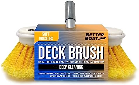 Soft Boat Deck Brush, Heavy-Duty Marine Brush Head by BetterBoat