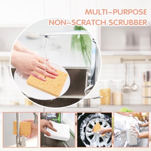 Extra Large Cellulose Kitchen sponges, 5.9" x 4.3" x 1.4" - Image 4