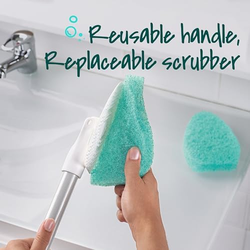 Scotch-Brite Extendable Tub & Tile Scrubber Kit, 1 Handle & 3 Scrubbers - Image 4