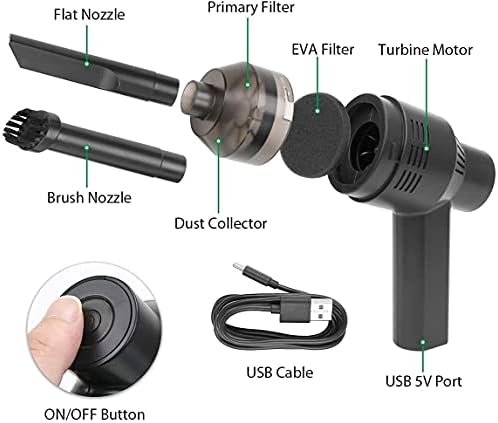 New Cordless Mini Computer Vacuum, Portable Vacuum Cleaner Keyboard Cleaner Kit - Image 2