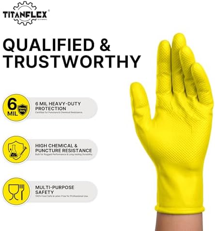 TitanFlex Heavy Duty Industrial Nitrile Gloves - Image 2