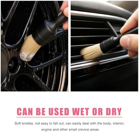 6 PCS Car Detailing Brush Set, Ultra Soft Bristles Auto Cleaning Brush Kit - Image 4