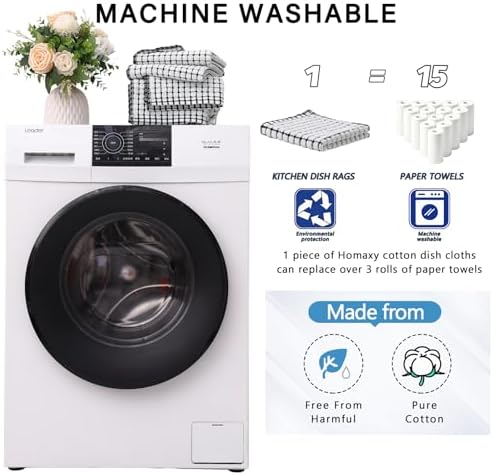Kitinjoy Cotton 24 Pack Terry Kitchen Dish Cloths - Image 5