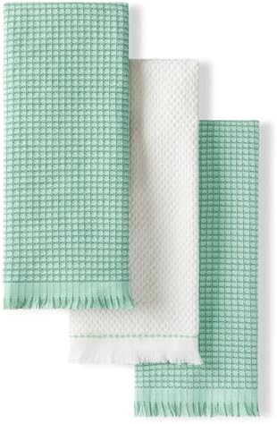 KitchenAid Gourmet Series Gridlines Kitchen Towels 3-Pack Set, 100% Cotton by KitchenAid
